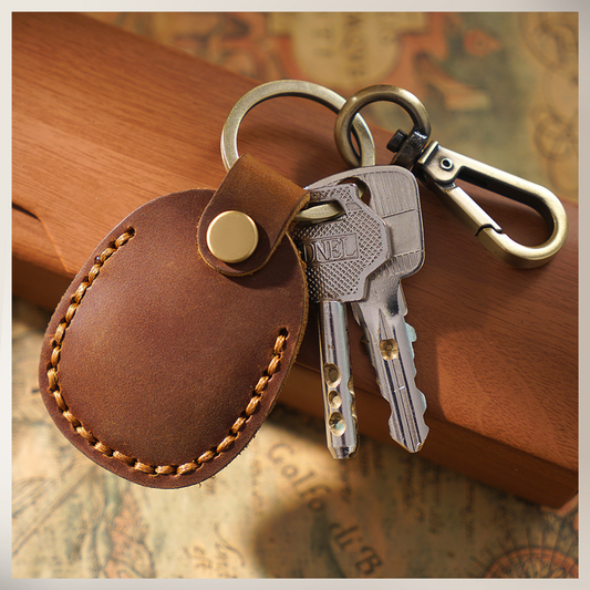 Tracking Tag + Premium Læder Etui - IOS